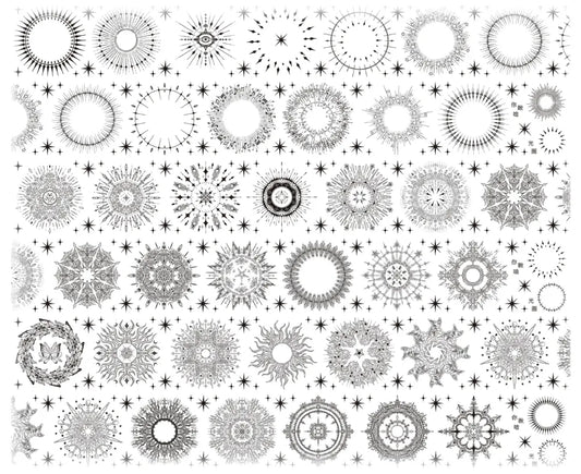 5952-NI CHOU SHA Studio-8x300cm Precut Holographic Silver PET Tape