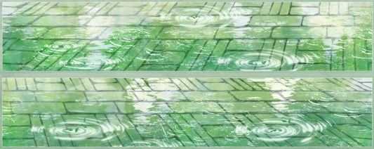 6013-BOBO FISH Studio-Rainy Green Tiles Glossy PET Tape