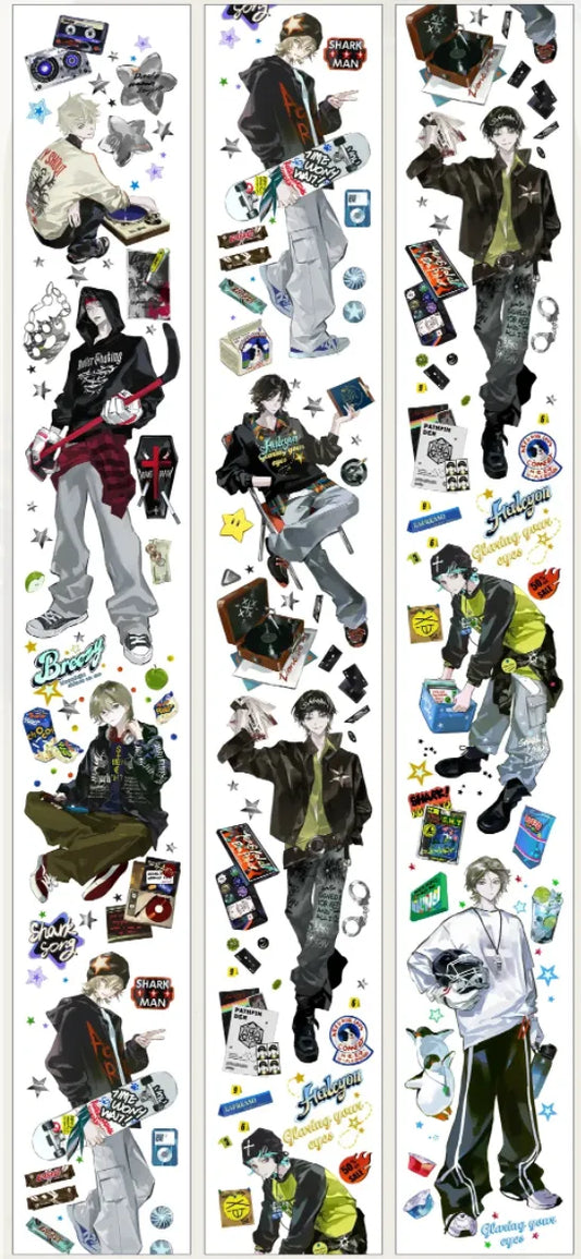 6086-Snowflake Studio-6x100cm Silver Shell Luster PET Tape