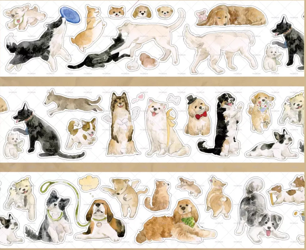 6193-MOODTAPE Studio-Dog Pre Cut Gloss PET Tape