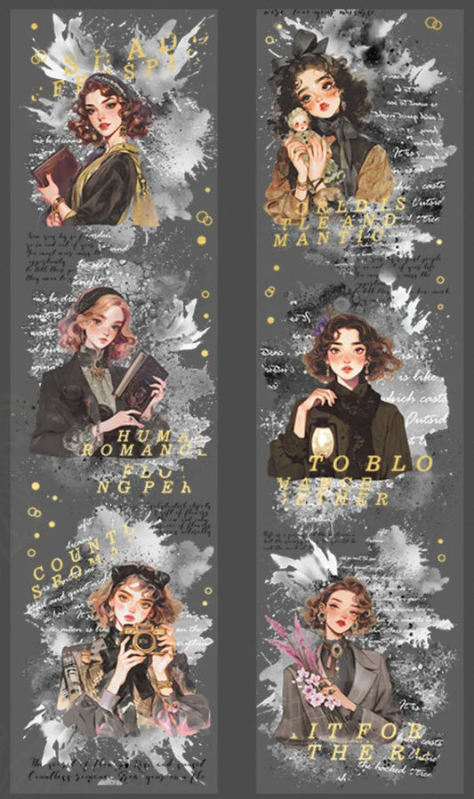 6251-Tomato-jam Girl Studio-5x38cm Gold Foil Stamping PET Tape