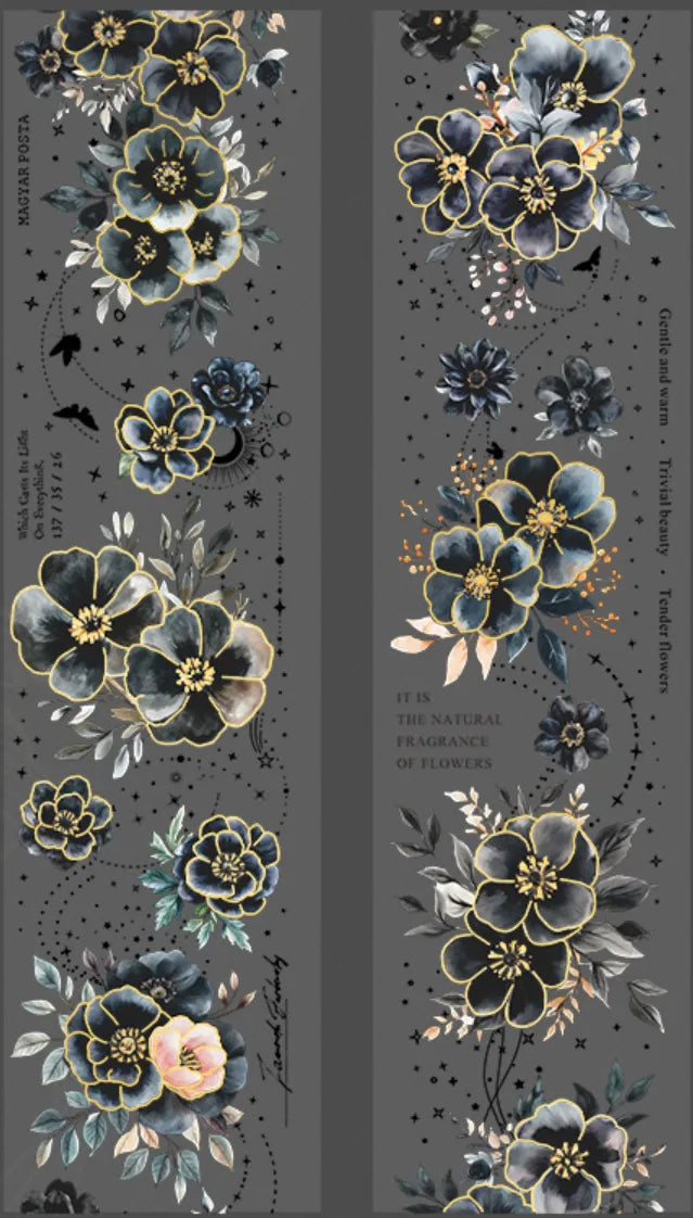 6252-Tomato-jam Girl Studio-5x38cm Gold Foil Stamping PET Tape