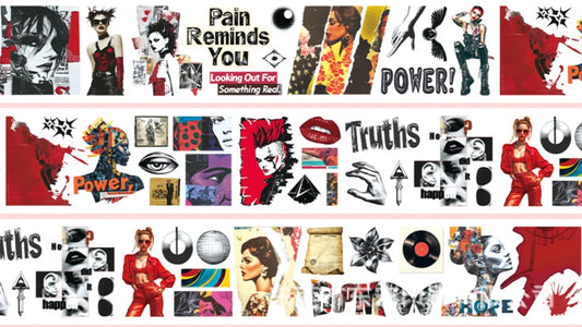 6263-6.5x100cm Holographic Red PET Tape