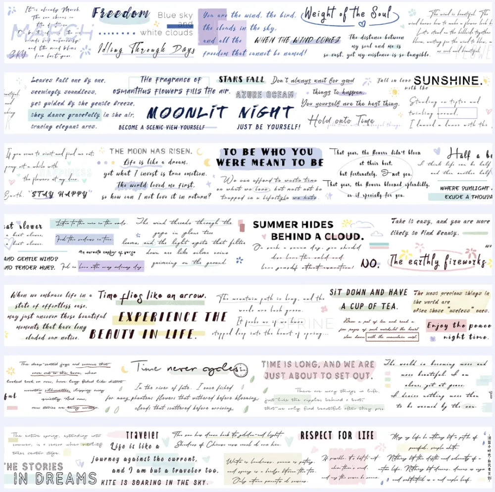 6284-Zi Yuan Su Studio-4.5x250cm Precut Glossy PET Tape