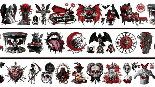 6420-5x100cm Holographic Red PET Tape