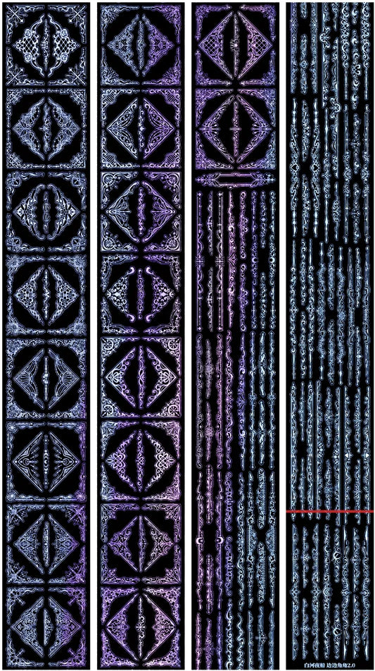 6587-BAIHEYECHUAN Studio-6x200cm Pre Cut Silver Shell Luster PET Tape