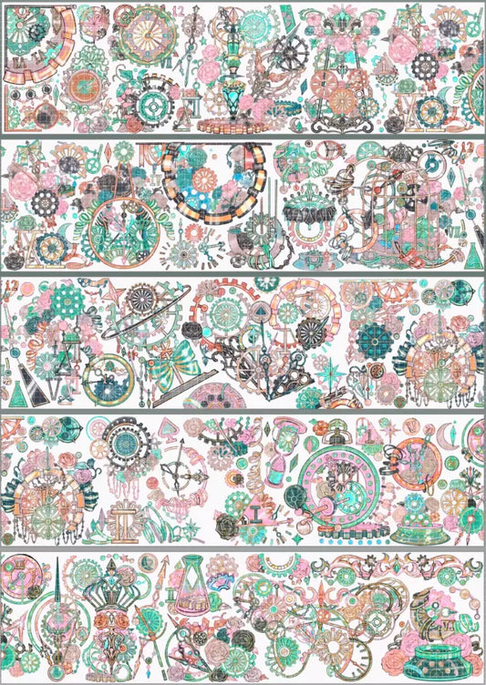 6734-Sleepless Champion Studio-6.5x100cm Silver Shell Luster PET Tape