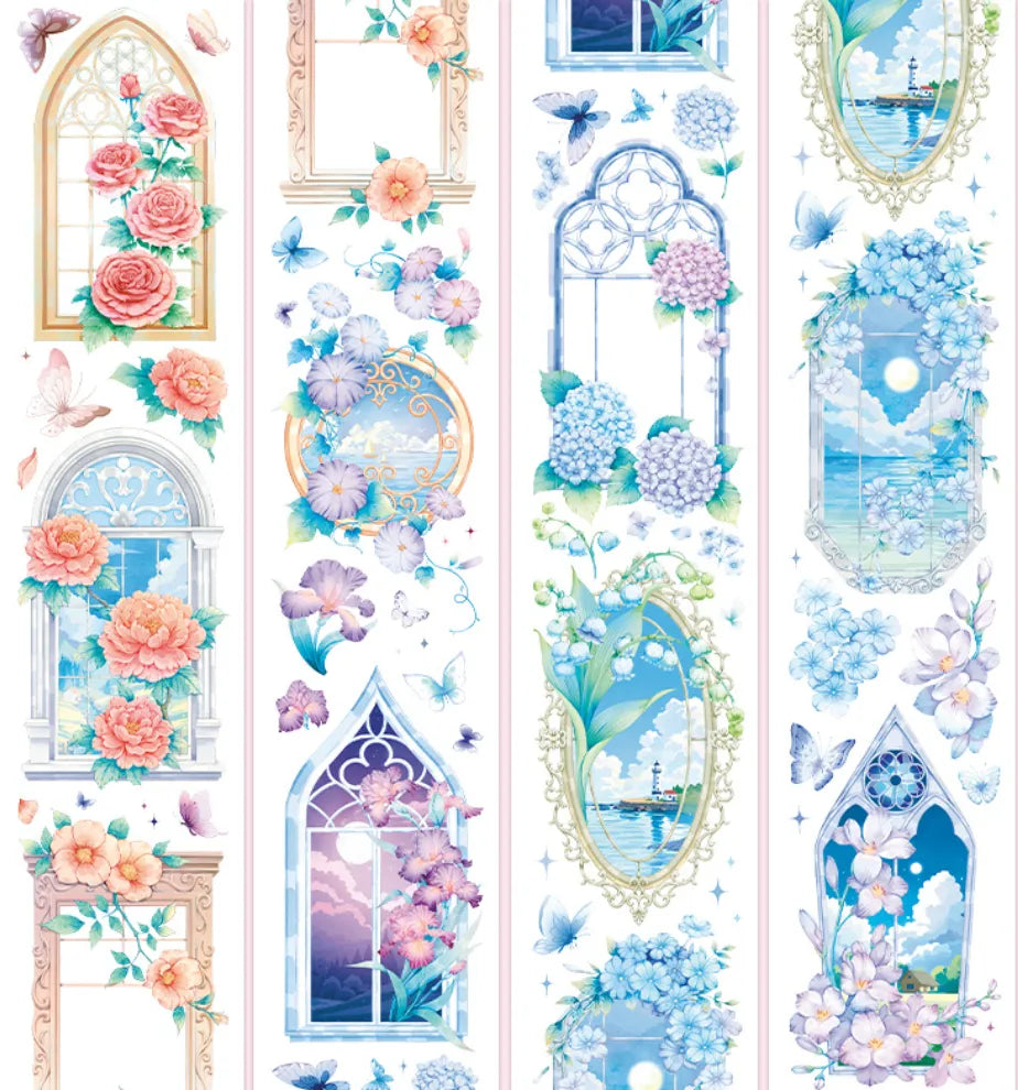 6777-6x100cm Silver Shell Luster PET Tape