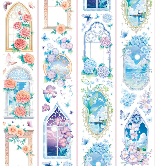 6777-6x100cm Silver Shell Luster PET Tape