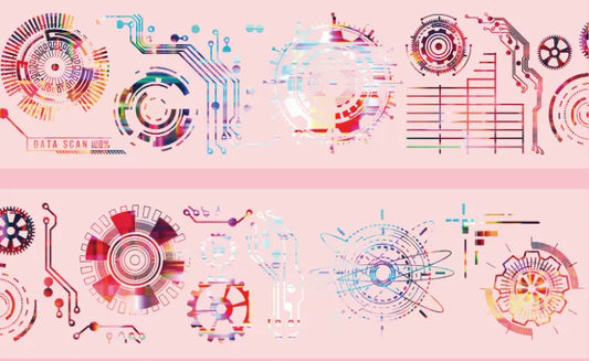 6804-Retro Story Studio-5x200cm Iridescent PET Tape