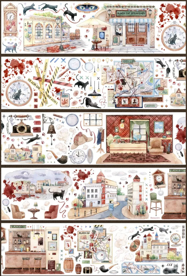 7318-MIST WITH STAR Studio-6.5x100cm Shell Luster PET Tape