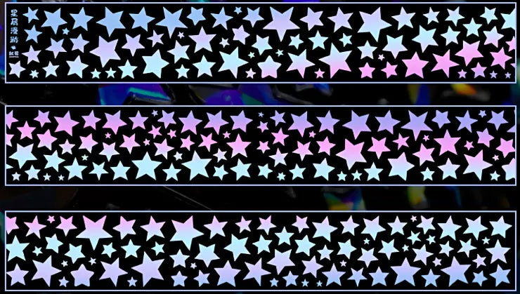 7416-UntilYou Studio-3x100cm Pre Cut Silver Shell Luster PET Tape