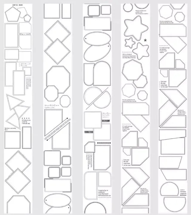 7988-Blueberry Stuido-9x250cm Precut Washi PET Tape