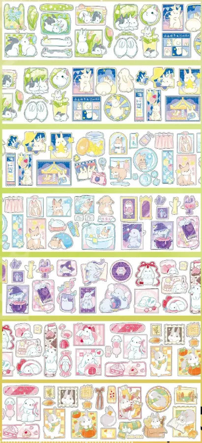 8227-King Kong Rabbit Studio-Precut Shell Luster PET Tape