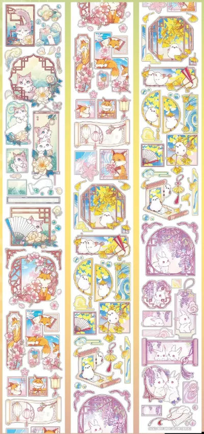 8229-King Kong Rabbit Studio-Loop-6x100cm Precut Shell Luster PET Tape