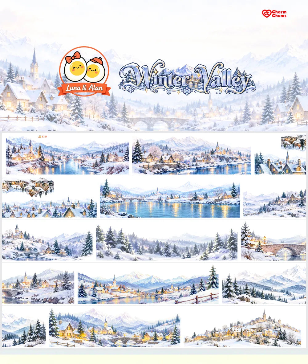 9321-CharmChums-Winter Valley Glossy PET Tape