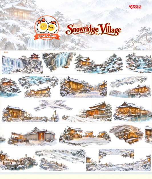 9323-CharmChums-Snowridge Village Glossy PET Tape