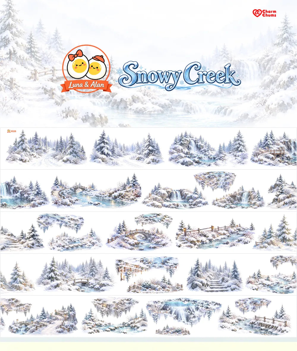 9326-CharmChums-Snowy Creek Glossy PET Tape