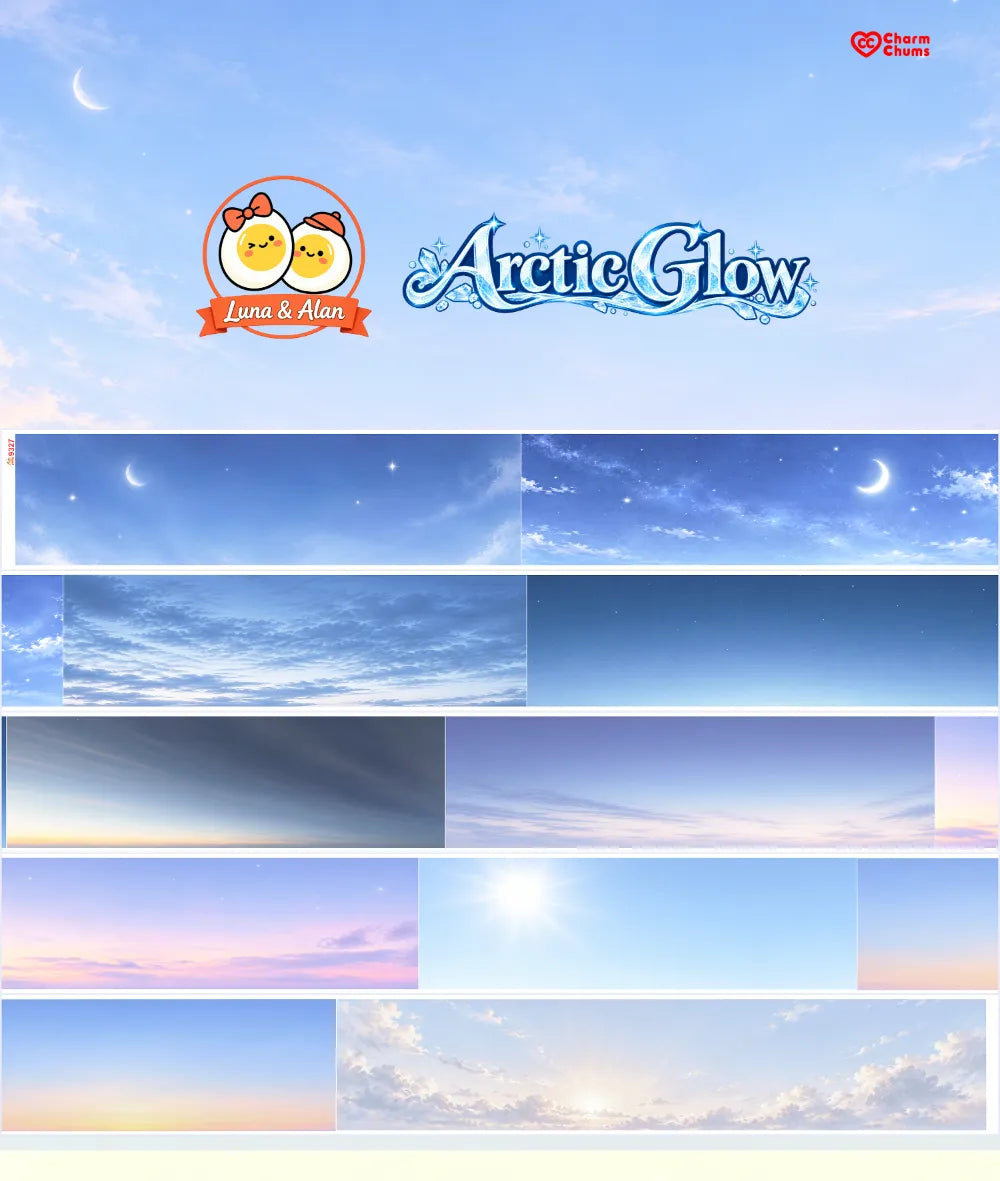 9327-CharmChums-Azure Glow Glossy PET Tape