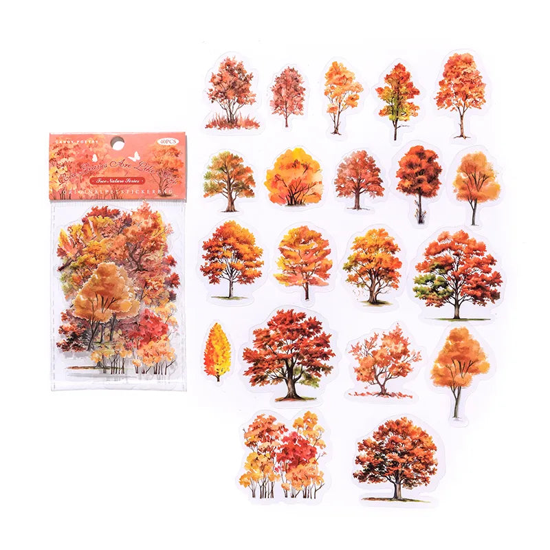 Tree Nature Series-PET Sticker Pack (20pcs each pack)