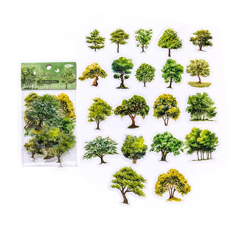 Tree Nature Series-PET Sticker Pack (20pcs each pack)