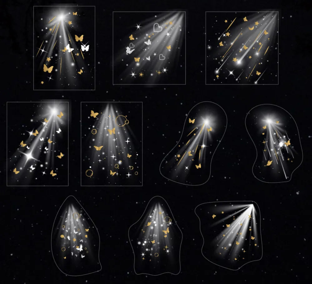 Light Floating Series PET Sticker Pack (20pcs each pack)