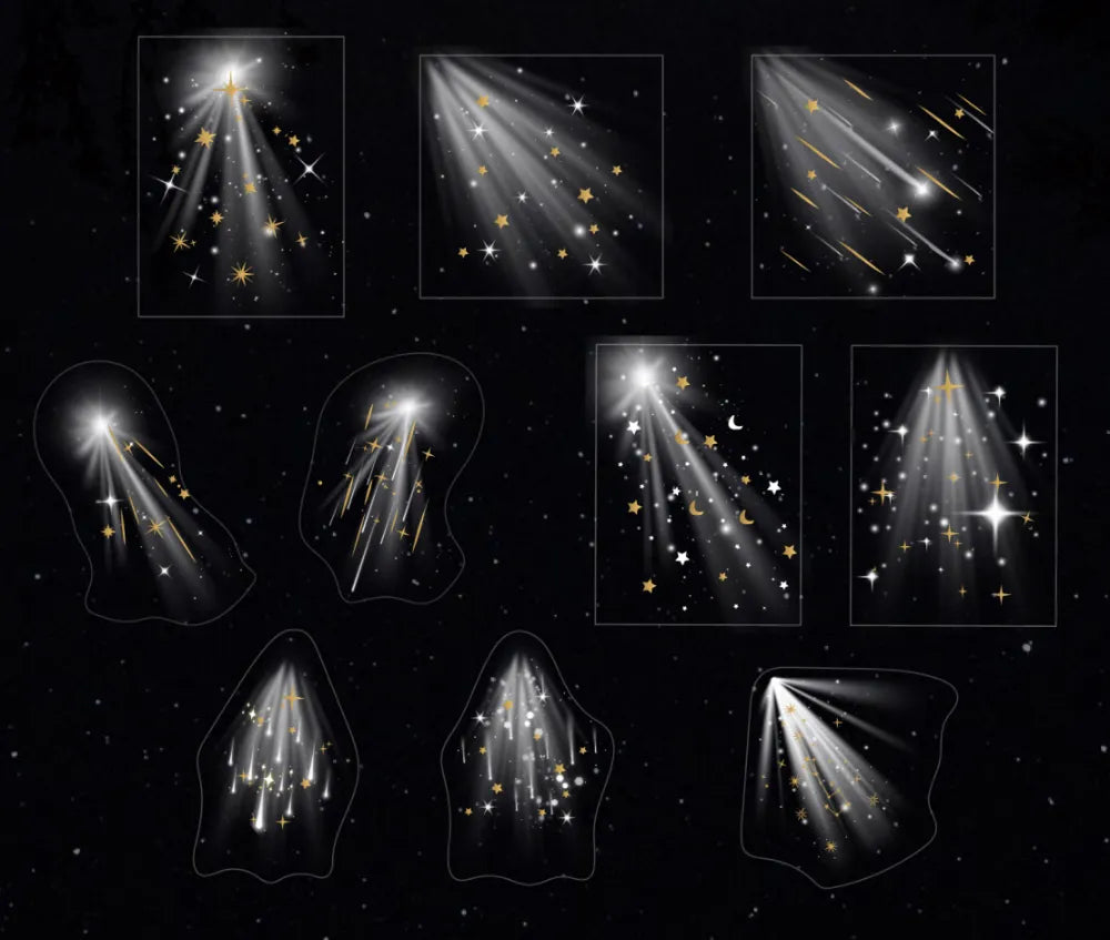 Light Floating Series PET Sticker Pack (20pcs each pack)