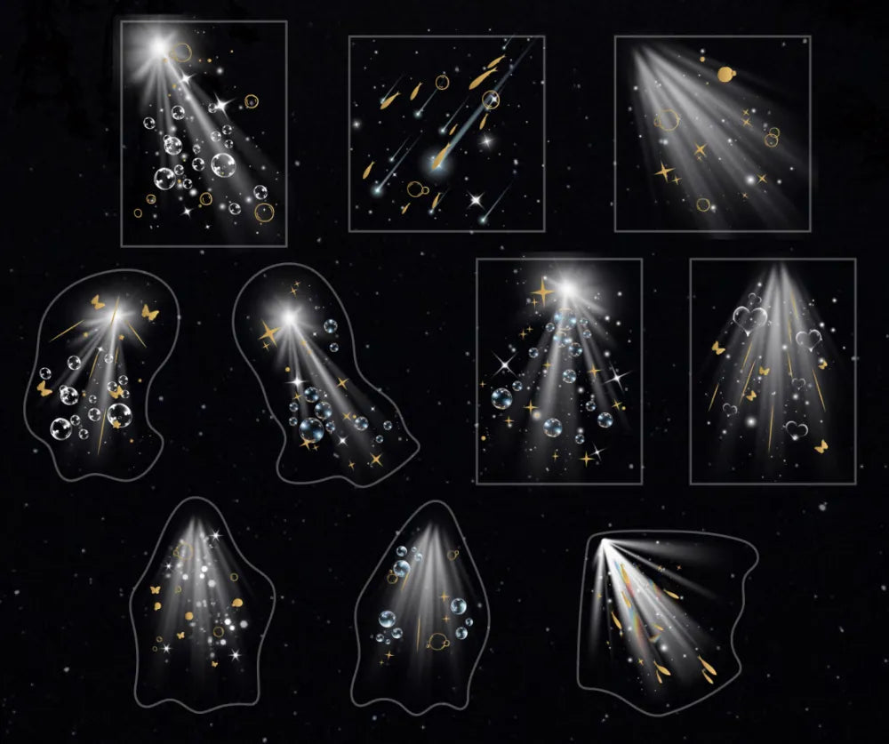 Light Floating Series PET Sticker Pack (20pcs each pack)