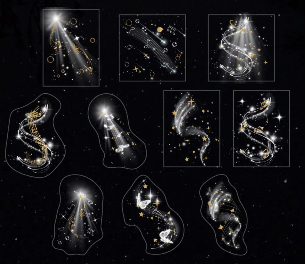 Light Floating Series PET Sticker Pack (20pcs each pack)