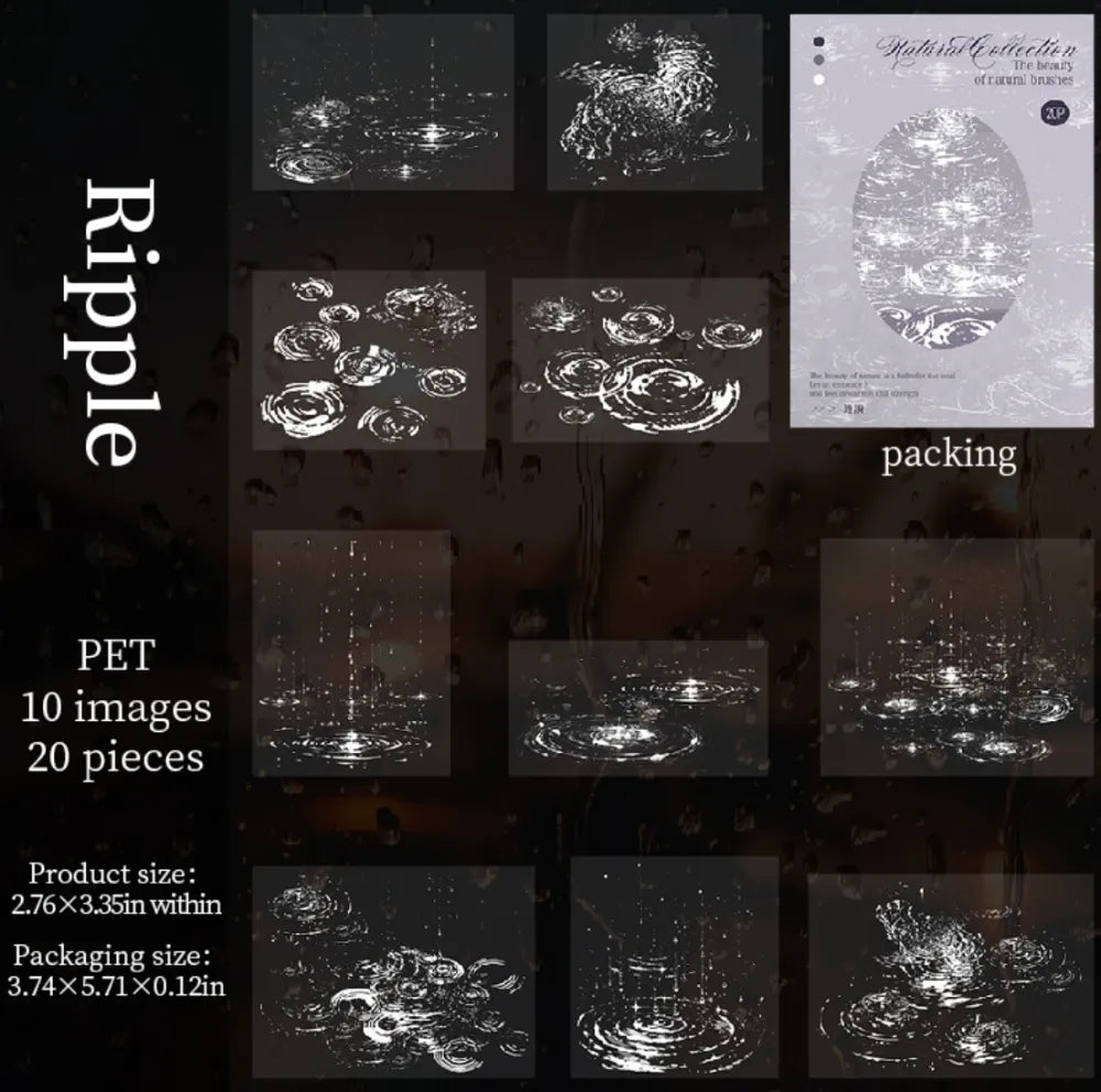 Natural Collection PET Sticker Pack (20pcs each pack)