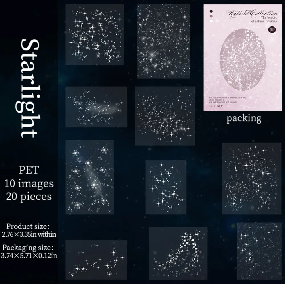 Natural Collection PET Sticker Pack (20pcs each pack)