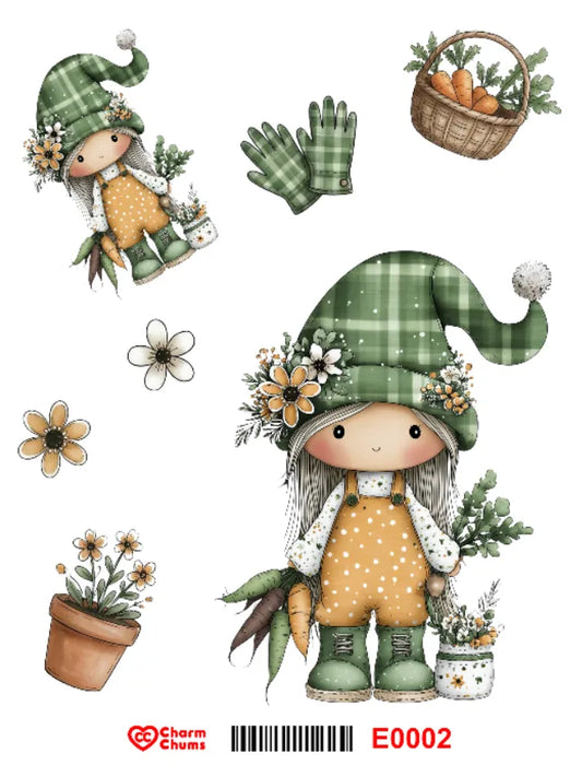 E0002-CharmChums Embossed Sticker