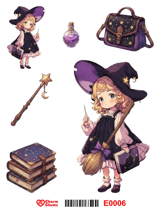 E0006-CharmChums Embossed Sticker
