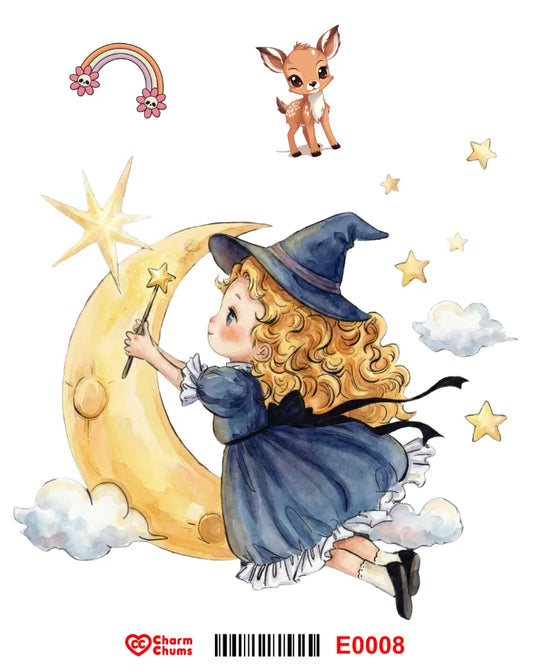 E0008-CharmChums Embossed Sticker