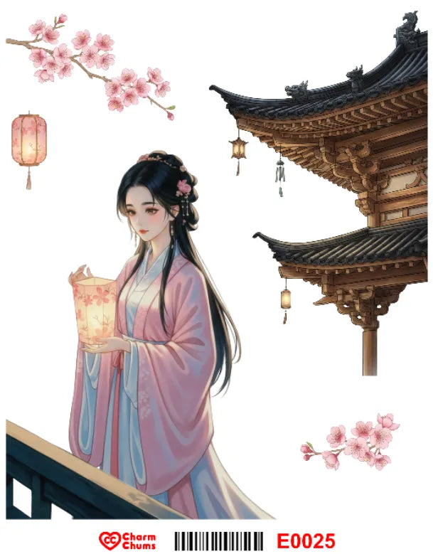 E0025-CharmChums Embossed Sticker