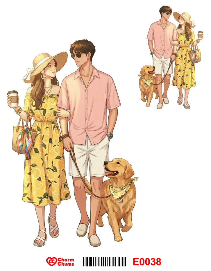 E0038-CharmChums Embossed Sticker