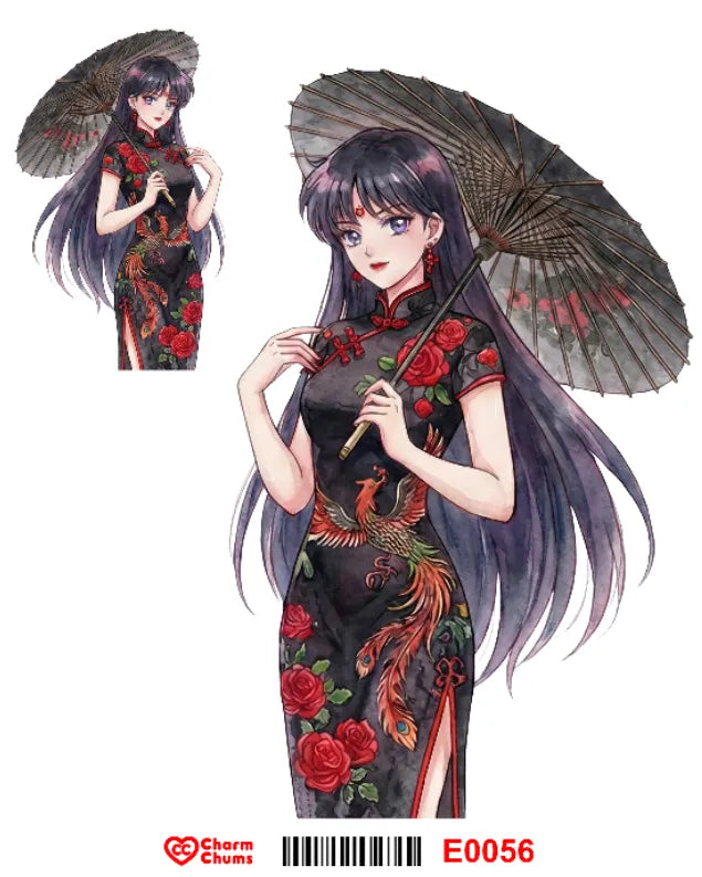 E0056-CharmChums Embossed Sticker