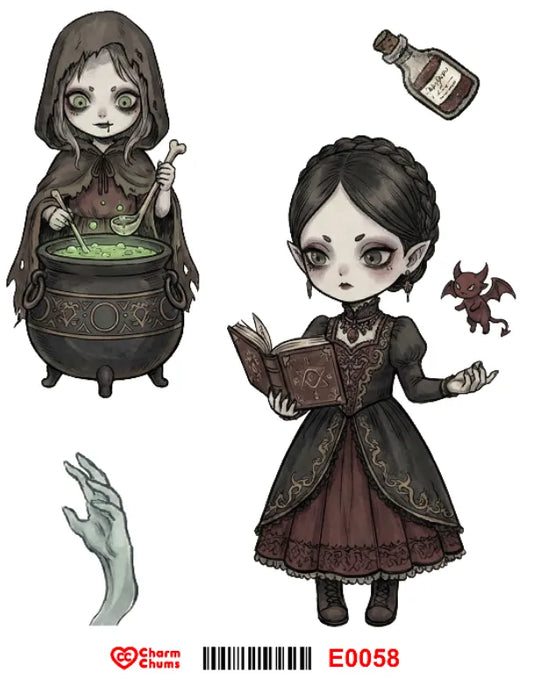 E0058-CharmChums Embossed Sticker