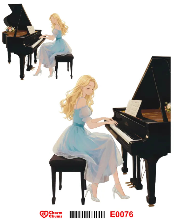 E0076-CharmChums Embossed Sticker