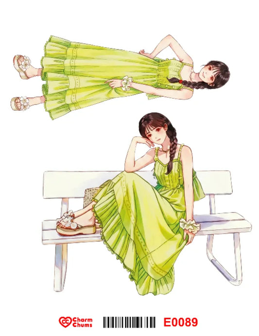 E0089-CharmChums Embossed Sticker