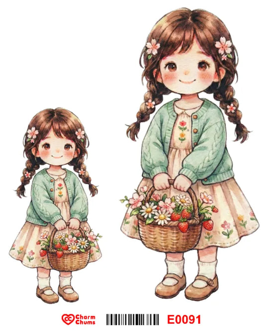 E0091-CharmChums Embossed Sticker