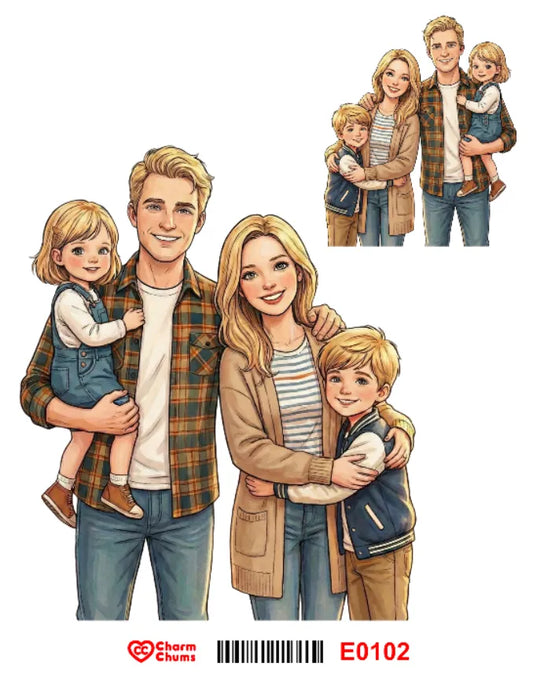 E0102-CharmChums Embossed Sticker