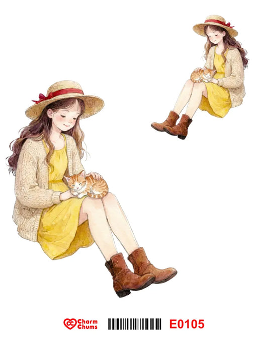 E0105-CharmChums Embossed Sticker