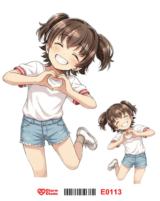 E0113-CharmChums Embossed Sticker