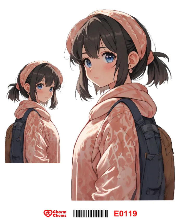 E0119-CharmChums Embossed Sticker