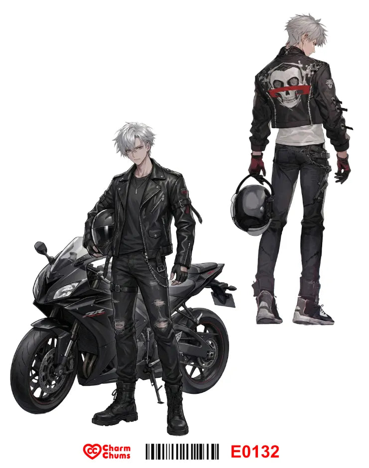 E0132-CharmChums Embossed Sticker