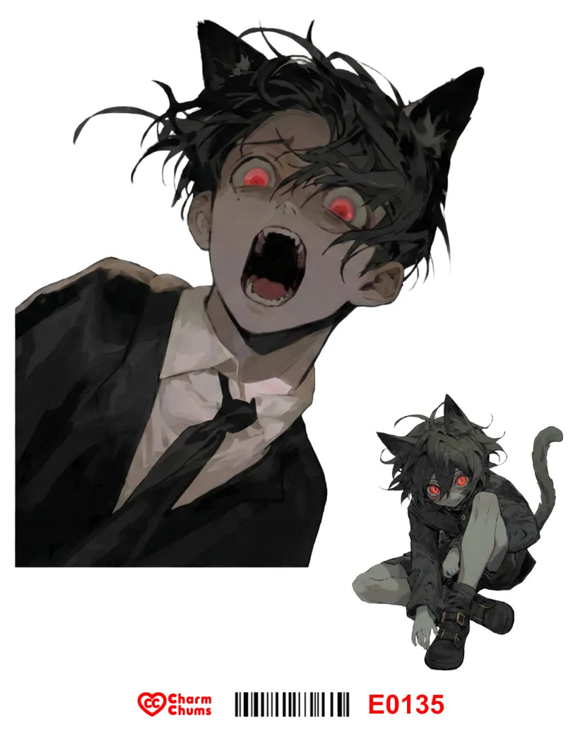 E0135-CharmChums Embossed Sticker