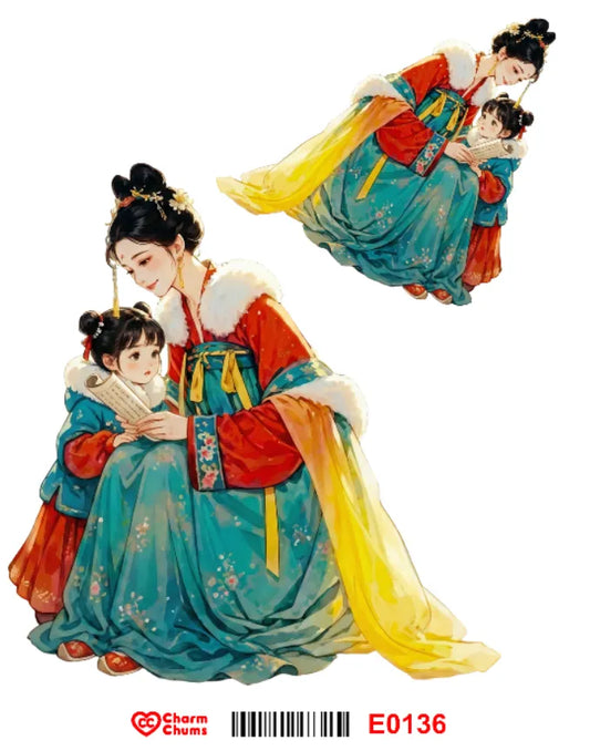E0136-CharmChums Embossed Sticker