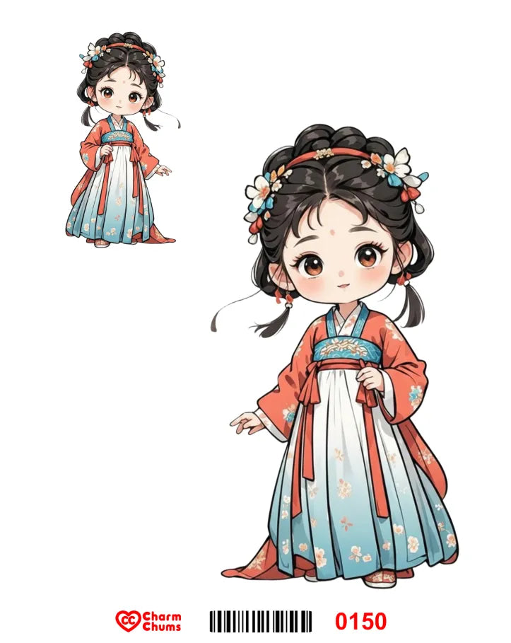 E0150-CharmChums Embossed Sticker