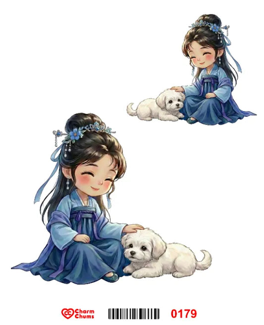 E0179-CharmChums Embossed Sticker